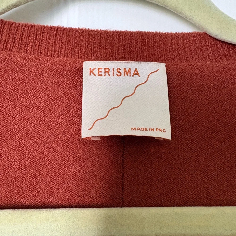 Kerisma Rust Red V-Neck Sweater - Picture 4 of 4
